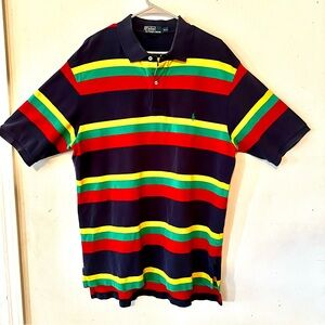 Vintage 90s polo Ralph Lauren striped polo shirt (binBBB)